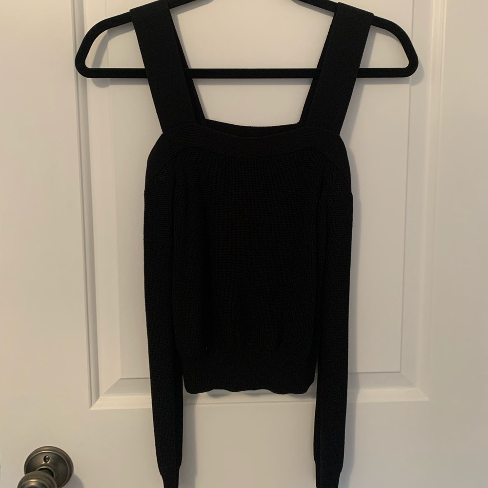 ARITIZIA OFF THE SHOULDER BLACK SWEATER XXS